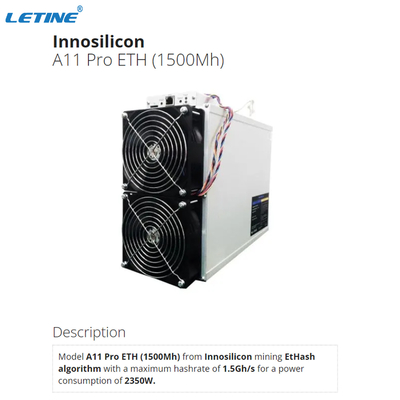 Ανθρακωρύχος A11 υπέρ 8G 1.5Gh/S 1500Mh Hashrate Asic Innosilicon