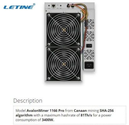 Avalon 1166 υπέρ ανθρακωρύχος ανθρακωρύχων 75db BTC Blockchain ανθρακωρύχων 81T Asic Bitcoin