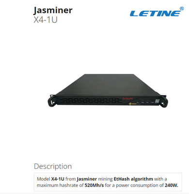 Ανθρακωρύχος 1200W 520Mh/S X4-1U Jas μηχανών μεταλλείας ETH