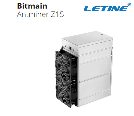 Ανθρακωρύχος Bitmain Antminer Z15 420ksol/s Asic για το νόμισμα παύσης μεταλλείας ZEC στο απόθεμα