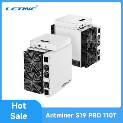Υπέρ 110t 3250W Btc Letine ανθρακωρύχος Aisc μεταλλείας Bitmain Asic Antminer S19