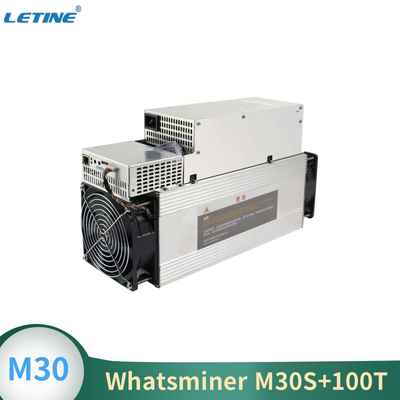 Whatsminer M30S+ από MicroBT που εξάγει τον αλγόριθμο Sha-256 με έναν μέγιστο hashrate της κατανάλωσης ισχύος 3400W 100Th/s