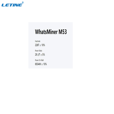 Υδρο BTC Bitcoin Asic ανθρακωρύχος Whatsminer M53 ανθρακωρύχος Sha-256 αλγορίθμου υδρόψυξης