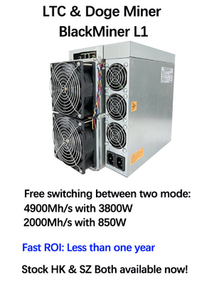 Doge μηχανών μεταλλείας Blackminer L1 Scrypt LTC Litecoin ανθρακωρύχος 4900Mh 3800W