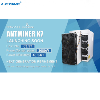 Ανθρακωρύχος Antminer K7 Cryptocurrency Asic Bitmain κερδοφόρος για τα νομίσματα CKB
