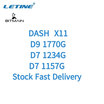 Χρησιμοποιημένη εξόρμηση X11 1770Gh 3148W 75db D7 1234gh Bitmain Antminer D9