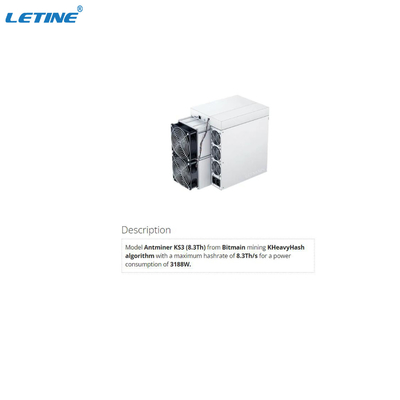 Μεταλλεία KHeavyHash RJ45 Ethernet Bitmain Asic Antminer KS3 8.3Th/S KASPA