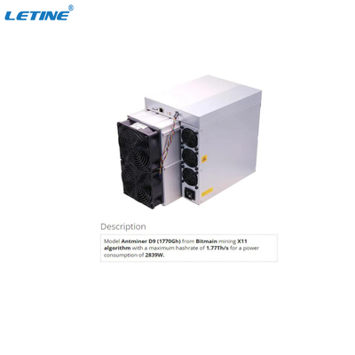 2839W Bitmain Asic Antminer D9 1770Gh από τον αλγόριθμο μεταλλείας X11 Bitmain