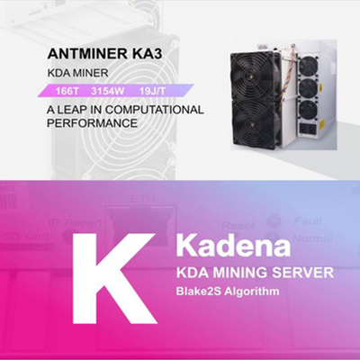 Ανθρακωρύχος Bitmain Antminer KA3 166th/S Blockchain 166T 3154W KDA Asic