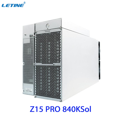 Antminer Z15 υπέρ από τον αλγόριθμο Equihash μεταλλείας Bitmain με έναν μέγιστο hashrate της κατανάλωσης ισχύος 2560W 840ksol/s
