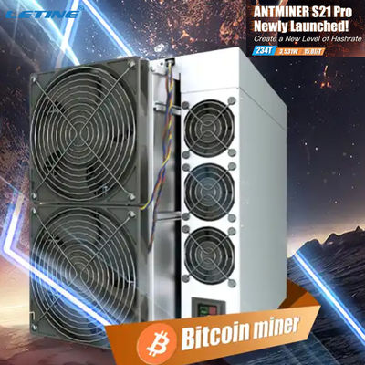 Νέο Bitmain Antminer S21Pro 234TH/S 15W Crypto Miner S21 Pro 234T S21 200T Μηχανή εξόρυξης Bitcoin