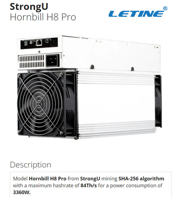 BTC 84ο Strongu Hornbill H8 υπέρ Sha-256 3360W 76db