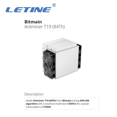 Bitmain Asic Antminer T19 84T υψηλό - συσκευή T19 86T 88T ποιοτικής BTC μεταλλείας