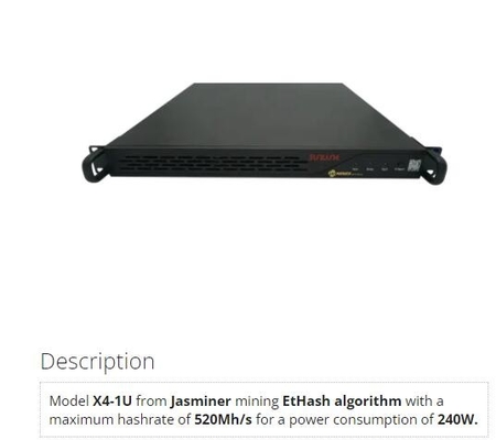 μηχανές μεταλλείας 240W Ethash Asic