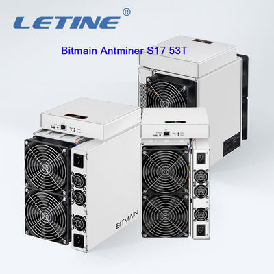 Χρησιμοποιημένος ανθρακωρύχος μηχανών μεταλλείας Bitmain Antminer S17 53T 2385W BTC S17 50T S17+ 73T 76T Asic