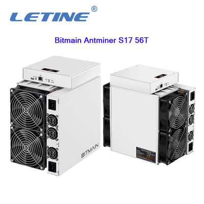Ανθρακωρύχος μηχανών μεταλλείας Bitmain Antminer S17 56T 2520W BTC από δεύτερο χέρι T17 64T S17+ 73T 76T Asic