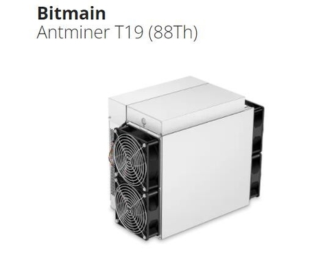 Απόθεμα Antminer T19 88ο 84Ο Bitmain Sha-256 ανθρακωρύχος Bitcoin BTC