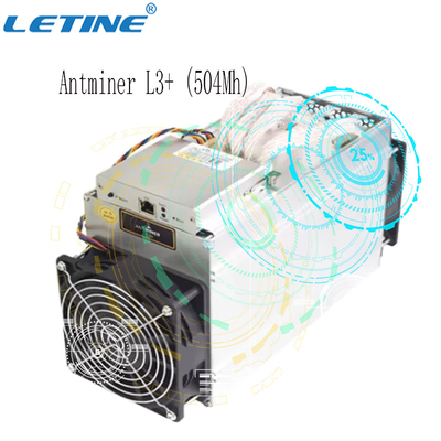 Ανθρακωρύχος Scrypt L3++ L3+ Asic μηχανών μεταλλείας Antminer L3+ 504Mh Bitmain