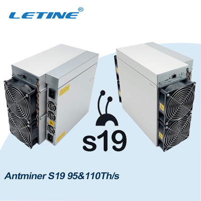 Ανθρακωρύχος S19J υπέρ 110T Sha-256 ανθρακωρύχος antminer s19 υπέρ 104T 96T 95T Aisc Bitmain BTC