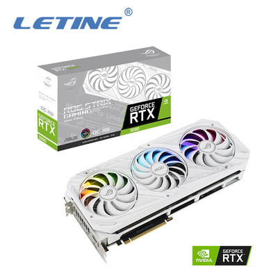 Υψηλή rog-strix-rtx3090-o24g-ΑΣΠΡΗ κάρτα γραφικών Hashrate με 24GB GDDR6X 1890 MHZ υποστήριξης overclock