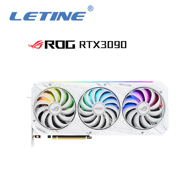 Υψηλή rog-strix-rtx3090-o24g-ΑΣΠΡΗ κάρτα γραφικών Hashrate με 24GB GDDR6X 1890 MHZ υποστήριξης overclock