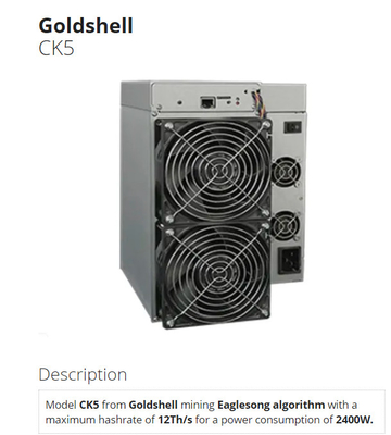 KD5 υπέρ ανθρακωρύχος Goldshell KDA Asic μηχανών μεταλλείας 24.5T 3000W Cryptocurrency