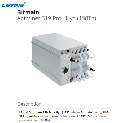 Sha-256 αλγόριθμος Bitmain Asic Antminer Bitmain Antminer S19 Pro+ XYD 198ο