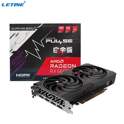 Τηλεοπτικός σάπφειρος Radeon RX 6600 καρτών ανθρακωρύχων μη LHR GPU διακοσοπενηνταεξάμπιτη κάρτα γραφικών 8G GDDR6