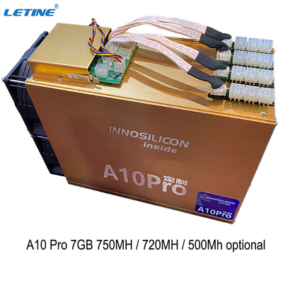 Ανθρακωρύχος Innosilicon A10pro 7GB 750MH 720MH 500Mh Eth ανθρακωρύχων Ethereum Asic από δεύτερο χέρι με την παροχή ηλεκτρικού ρεύματος