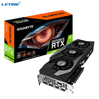 Gigabyte GeForce RTX 3080 κάρτα γραφικών 3 της OC 12G τυχερού παιχνιδιού ανεμιστήρες WINDFORCE
