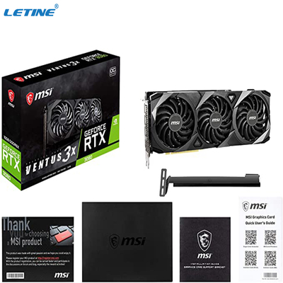 MSI GeForce RTX 3080 γραφικές κάρτες γραφικών διεπαφών 8gb καρτών HDMI ανθρακωρύχων VENTUS 3X 10GB GDDR6X