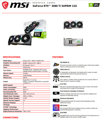 350W γραφική κάρτα GeForce RTX 3080 ΤΥΧΕΡΌ ΠΑΙΧΝΊΔΙ Χ ΤΡΊΟ 12GB GDDR6X ανθρακωρύχων Tj
