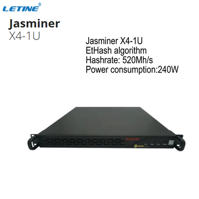Ανθρακωρύχος Jasminer X4 1U 520MH 240W Ethereum μηχανών μεταλλείας Ethash ETH κ.λπ. Asic