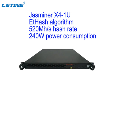 Ανθρακωρύχος Jasminer X4 1U 520MH 240W Ethereum μηχανών μεταλλείας Ethash ETH κ.λπ. Asic