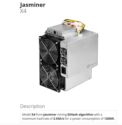 Crypto JASMINER X4 2.5GH 5GB ETH κ.λπ. 1200W ETCHASH ETHHASH asic ανθρακωρύχος