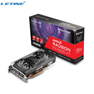 Ανεμιστήρων πιό δροσερός σάπφειρος Rx 6600xt Nitro+ 8gb Gddr6 καρτών ανθρακωρύχων γραφικός εκατονεικοσαοκτάμπιτο