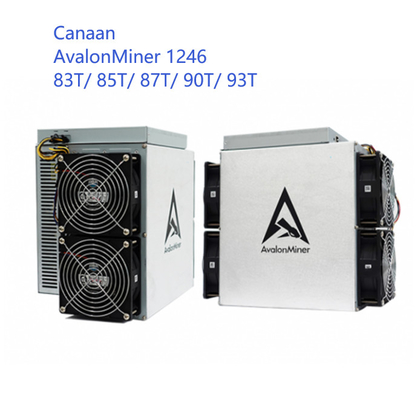 Avalon 1246 μηχανή Canaan A1246 87T 85T 83T SHA 256 ανθρακωρύχων 95T 93T 90T BTC αλγόριθμος